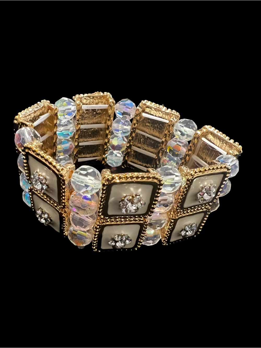 Vintage Gold Stretch Bracelet- 61/2”